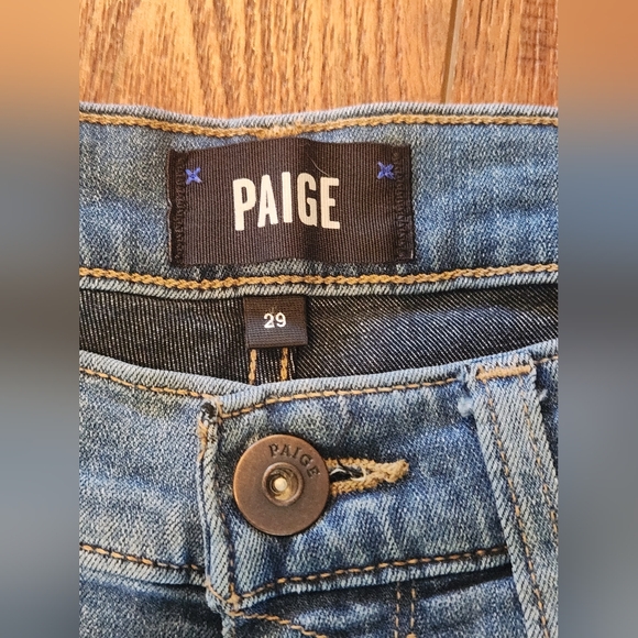 Paige Normandie Hardey Straight Leg Jean Sz 29 Light Indigo Wash | NWT - Picture 7 of 9